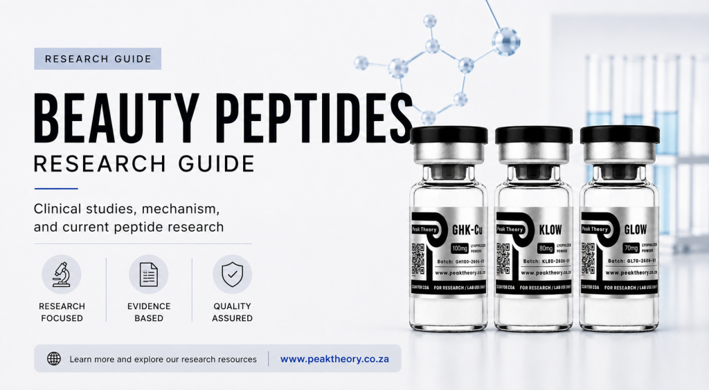 Beauty and Glow peptide research guide covering skin models and published findings