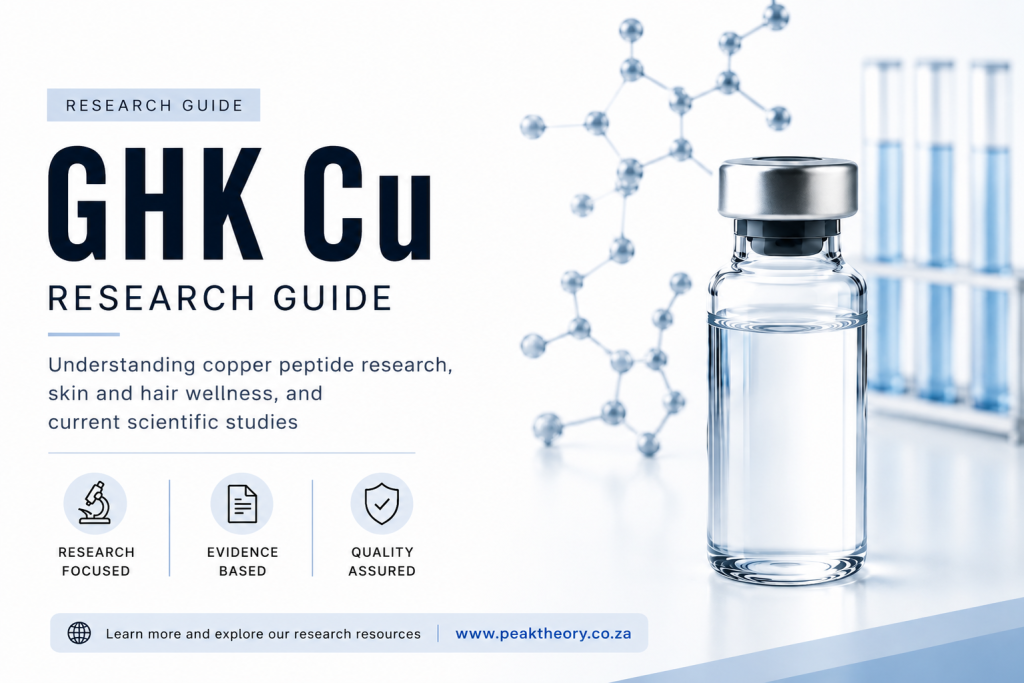 GHK Cu research guide exploring copper peptide research, skin wellness science, hair wellness discussions, and modern cosmetic peptide studies