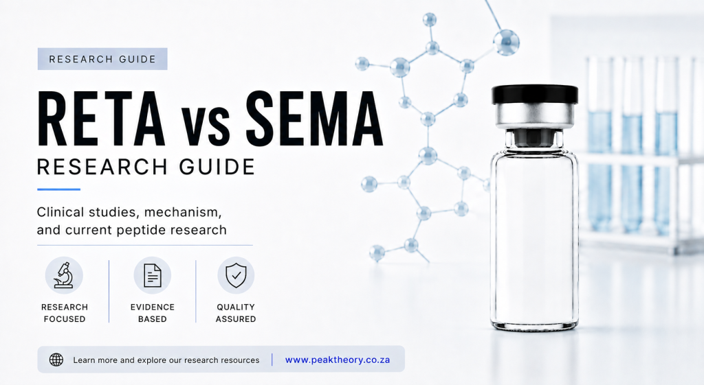 GLP3-RTA and GLP1-SMA research comparison covering receptor mechanisms and published findings